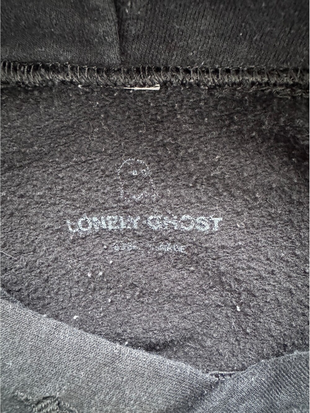 Lonely Ghost Ways To Say I Love You Black Hoodie Y2K Streetwear oversized L - Picture 5 of 7